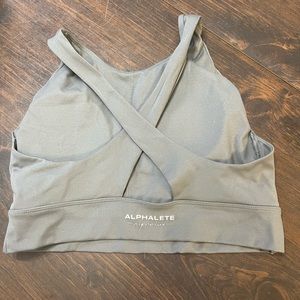 Alphalete gray sports bra